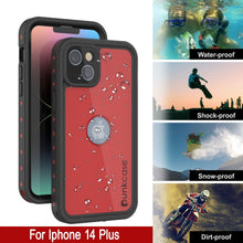 Load image into Gallery viewer, Coque iPhone 14 Plus étanche IP68, Punkcase [Rouge] [Série StudStar] [Ajustement mince]
