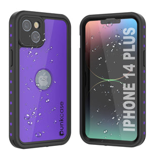 Étui étanche IP68 pour iPhone 14 Plus, Punkcase [Violet] [Série StudStar] [Ajustement slim] [Anti-poussière]