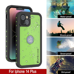 Coque étanche IP68 pour iPhone 14 Plus, Punkcase [vert clair] [Série StudStar] [Ajustement fin] [Antipoussière]