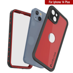 Coque iPhone 14 Plus étanche IP68, Punkcase [Rouge] [Série StudStar] [Ajustement mince]