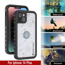 Load image into Gallery viewer, Coque étanche IP68 pour iPhone 14 Plus, Punkcase [Blanc] [Série StudStar] [Ajustement fin] [Antipoussière]
