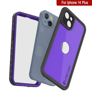 Étui étanche IP68 pour iPhone 14 Plus, Punkcase [Violet] [Série StudStar] [Ajustement slim] [Anti-poussière]