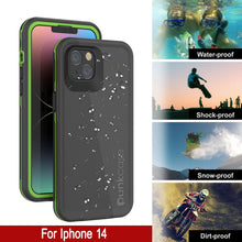 Load image into Gallery viewer, Coque étanche Punkcase iPhone 14 [Série Aqua] Protection blindée [Noir-Vert]
