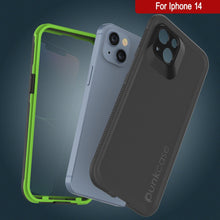 Load image into Gallery viewer, Coque étanche Punkcase iPhone 14 [Série Aqua] Protection blindée [Noir-Vert]
