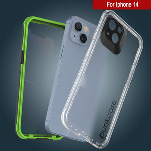 Coque imperméable Punkcase pour iPhone 14 [Série Aqua] Étui de protection [Transparent Noir] [Arrière transparent]