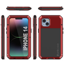 Load image into Gallery viewer, Coque métallique pour iPhone 15, étui résistant de qualité militaire [antichoc] avec protection complète [rose]
