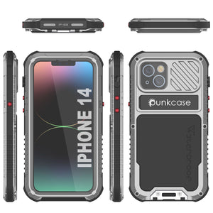 Coque étanche en aluminium pour iPhone 16 Metal Extreme 3.0 Series IP68 avec protecteur d'écran intégré et béquille [Argent]