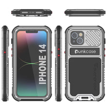 Load image into Gallery viewer, Coque iPhone 14 Metal Extreme 3.0, étui robuste de qualité militaire, couverture blindée [anti-choc] étanche en aluminum [argenté]
