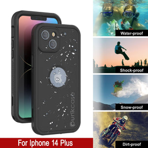 Coque étanche Punkcase pour iPhone 14 Plus [Série Aqua Extreme] Protection en armure [Noir]