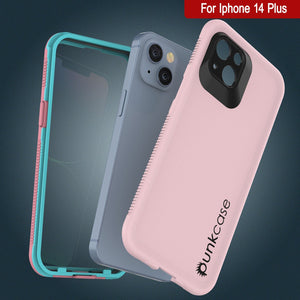 Punkcase Coque étanche pour iPhone 14 Plus [Série Aqua] Couverture blindée [Rose]