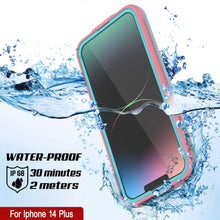 Load image into Gallery viewer, Coque étanche Punkcase pour iPhone 14 Plus [Série Aqua] Protection renforcée [Rose clair] [Dos transparent]
