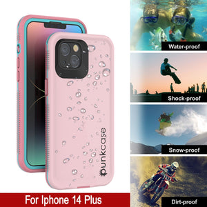 Punkcase Coque étanche pour iPhone 14 Plus [Série Aqua] Couverture blindée [Rose]