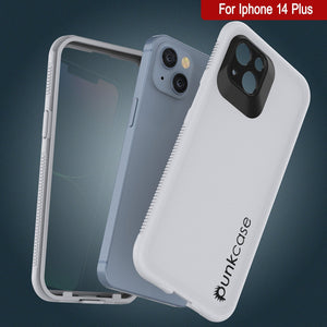 Coque étanche Punkcase pour iPhone 14 Plus [Série Aqua] Coque de protection [Blanc]