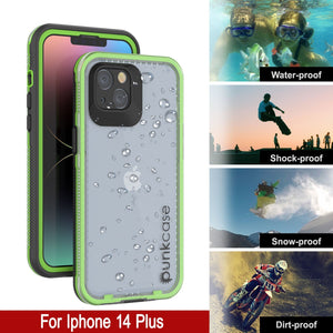 Coque étanche Punkcase pour iPhone 14 Plus [Série Aqua] Coque de protection [Noir Transparent] [Dos Transparent]