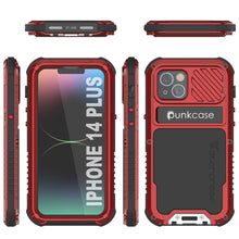 Load image into Gallery viewer, Coque iPhone 14 Plus Metal Extreme 3.0, étui de protection robuste de qualité militaire [anti-chocs] étanche en aluminium [rouge]
