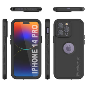 Étui étanche Punkcase iPhone 14 Pro [Série Aqua Extreme] Coque blindée [Noir]
