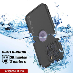 Étui étanche Punkcase iPhone 14 Pro [Série Aqua Extreme] Coque blindée [Noir]