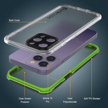 Charger l&#39;image dans la galerie, Punkcase Coque imperméable pour iPhone 14 Pro [Série Aqua] Coque de Protection [Noir Transparent] [Dos Transparent]
