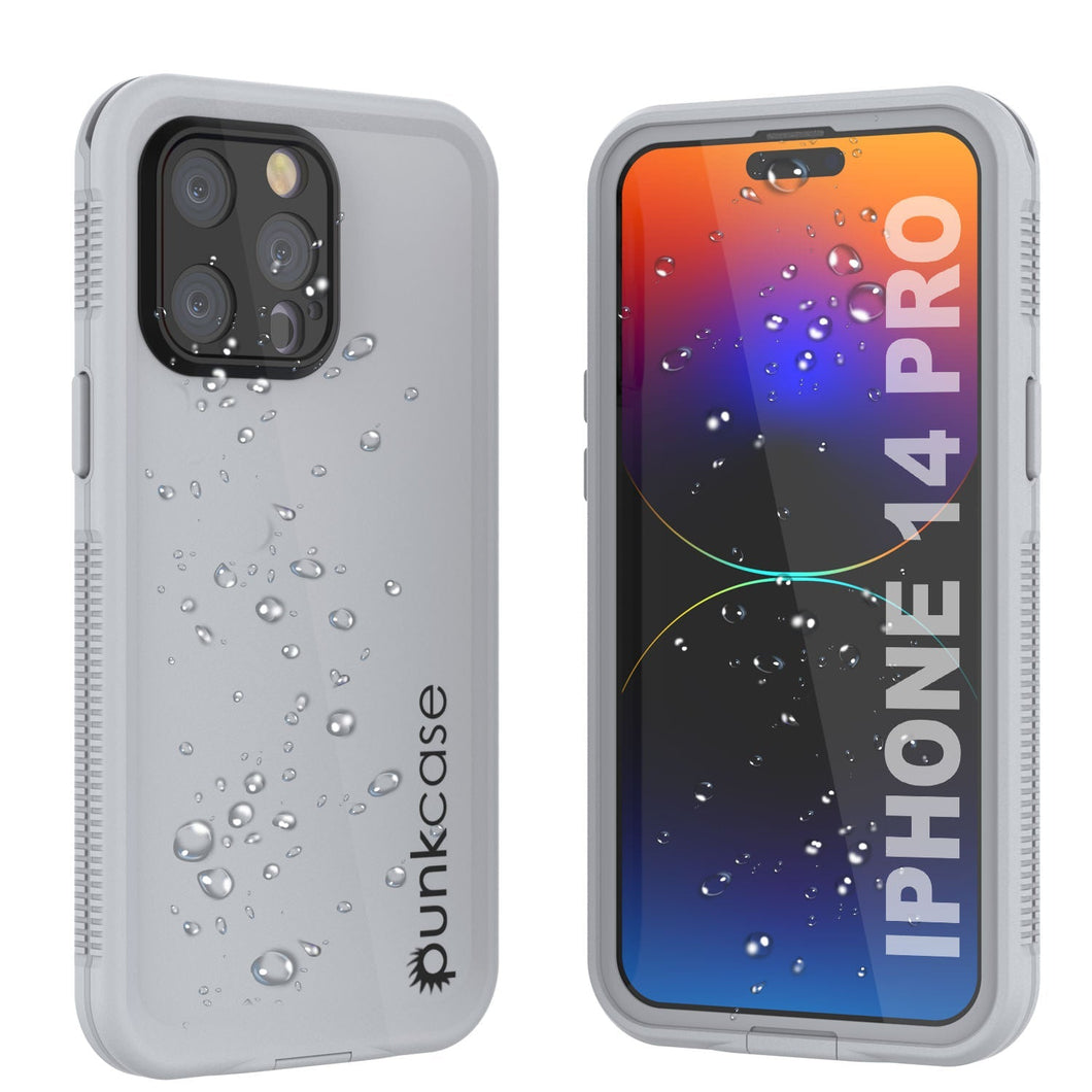 Coque étanche Punkcase pour iPhone 14 Pro [Série Aqua] Coque blindée [Blanc]