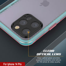 Load image into Gallery viewer, Coque étanche pour iPhone 14 Pro de marque Punkcase [Série Aqua] Coque Armure [Rose Transparente] [Dos Transparent]
