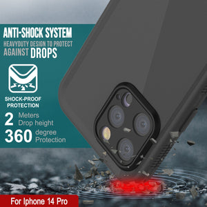 Coque étanche Punkcase iPhone 14 Pro [Série Aqua] Coque de protection [Noir]