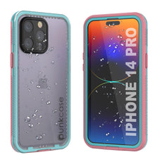Load image into Gallery viewer, Coque étanche pour iPhone 14 Pro de marque Punkcase [Série Aqua] Coque Armure [Rose Transparente] [Dos Transparent]
