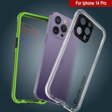 Charger l&#39;image dans la galerie, Punkcase Coque imperméable pour iPhone 14 Pro [Série Aqua] Coque de Protection [Noir Transparent] [Dos Transparent]
