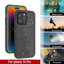Load image into Gallery viewer, Punkcase Coque Étanche pour iPhone 14 Pro [Série Aqua] Étui de Protection [Noir-Vert]
