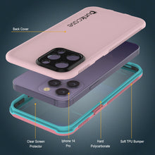 Charger l&#39;image dans la galerie, Étui étanche Punkcase pour iPhone 14 Pro [Série Aqua] Coque de protection [Rose]
