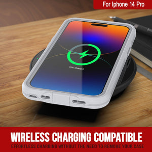 Coque étanche Punkcase pour iPhone 14 Pro [Série Aqua] Coque blindée [Blanc]