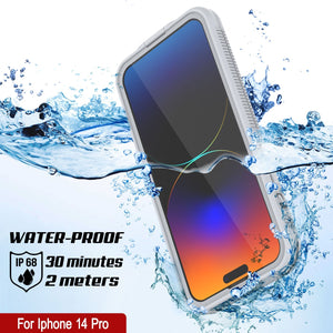 Coque étanche Punkcase pour iPhone 14 Pro [Série Aqua] Coque blindée [Blanc]