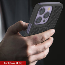 Load image into Gallery viewer, Étui Punkcase pour iPhone 14 Pro avec protecteur d&#39;écran en verre trempé, clip de ceinture et support intégré [Noir]
