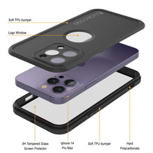 Load image into Gallery viewer, Étui étanche Punkcase pour iPhone 14 Pro Max [Série Aqua Extreme] Coque de protection [Noir]
