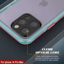 Charger l&#39;image dans la galerie, Coque étanche Punkcase pour iPhone 14 Pro Max [Série Aqua] Coque de protection [Rose transparent] [Dos transparent]
