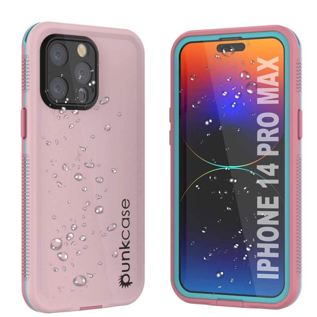 Punkcase Coque étanche pour iPhone 14 Pro Max [Série Aqua] Coque de protection [Rose]