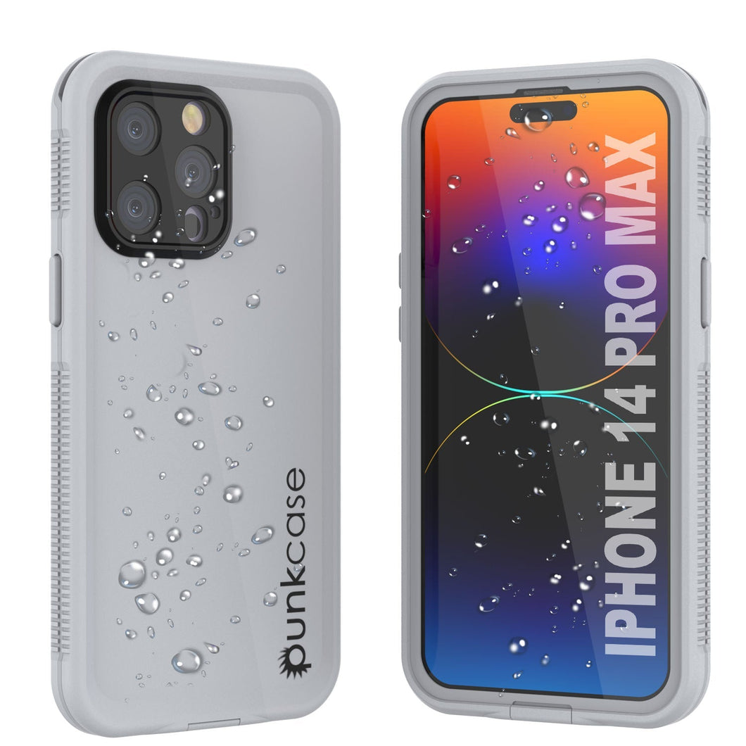 Coque imperméable Punkcase pour iPhone 14 Pro Max [série Aqua] Étui de protection [blanc]