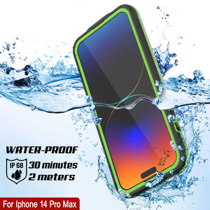 Étui étanche Punkcase pour iPhone 14 Pro Max [Série Aqua] Coque de protection [Noir Transparent] [Dos Transparent]