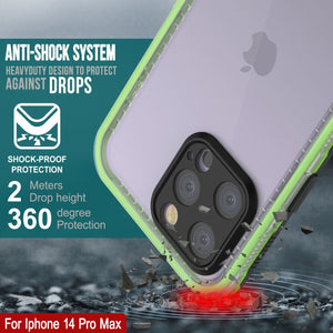 Étui étanche Punkcase pour iPhone 14 Pro Max [Série Aqua] Coque de protection [Noir Transparent] [Dos Transparent]