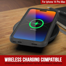 Charger l&#39;image dans la galerie, Coque étanche Punkcase pour iPhone 14 Pro Max, série Aqua, protection renforcée, couleur noire.
