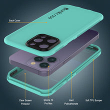 Charger l&#39;image dans la galerie, Coque étanche Punkcase pour iPhone 14 Pro Max [Série Aqua] Coque de protection [Bleue]
