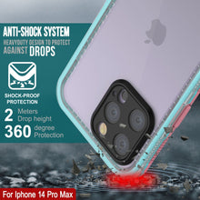 Charger l&#39;image dans la galerie, Coque étanche Punkcase pour iPhone 14 Pro Max [Série Aqua] Coque de protection [Rose transparent] [Dos transparent]
