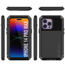 Charger l&#39;image dans la galerie, Coque métallique pour iPhone 15 Pro Max, Protection résistance de qualité militaire [anti-choc], Coque Rigide pour l&#39;ensemble du corps [Noir].
