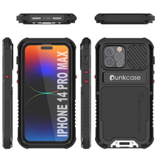 Load image into Gallery viewer, Coque iPhone 14 Pro Max Métal Extreme 3.0, étui à l'épreuve des chocs et étanche, avec armure de qualité militaire [noir] en aluminium résistant.
