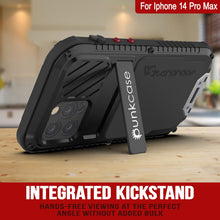 Load image into Gallery viewer, Coque iPhone 14 Pro Max Métal Extreme 3.0, étui à l'épreuve des chocs et étanche, avec armure de qualité militaire [noir] en aluminium résistant.
