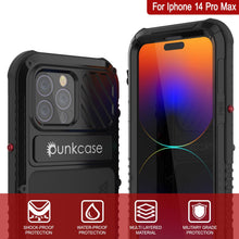 Load image into Gallery viewer, Coque iPhone 14 Pro Max Métal Extreme 3.0, étui à l'épreuve des chocs et étanche, avec armure de qualité militaire [noir] en aluminium résistant.
