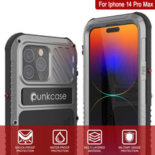 Load image into Gallery viewer, Coque étanche en aluminium pour iPhone 16 Pro Max Metal Extreme 3.0 Series IP68 avec protecteur d&#39;écran intégré et béquille [Argent]
