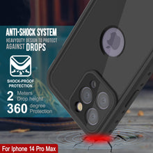 Charger l&#39;image dans la galerie, Coque étanche IP68 pour iPhone 15 Pro Max, Punkcase [Noir] [Série StudStar] [Ajustement mince]
