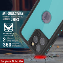 Load image into Gallery viewer, Coque étanche IP68 pour iPhone 14 Pro Max, Punkcase [teal] [série StudStar] [ajustement mince]
