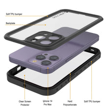 Charger l&#39;image dans la galerie, Coque étanche IP68 pour iPhone 15 Pro Max, Punkcase [Transparente] [Série StudStar] [Ajustement fin] [Antipoussière]
