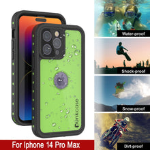 Load image into Gallery viewer, Coque étanche IP68 pour iPhone 14 Pro Max, Punkcase [Vert clair] [Série StudStar] [Ajustement Slim] [Anti-poussière]
